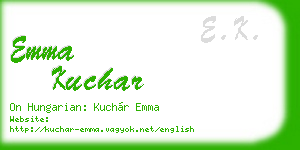 emma kuchar business card