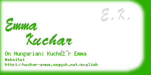 emma kuchar business card